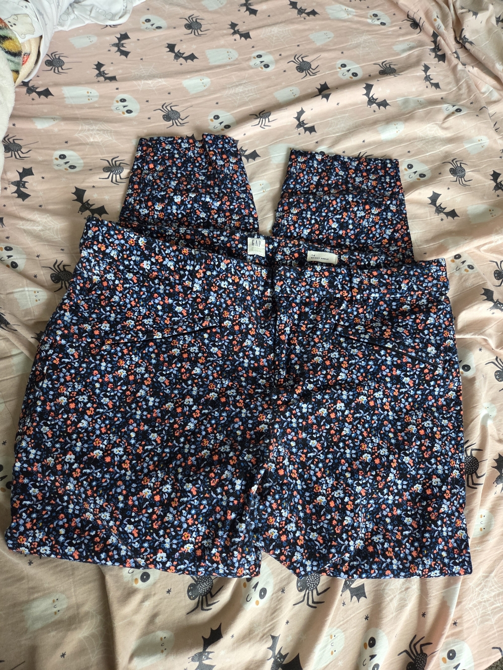 Gap Floral skinny ankle jeans
